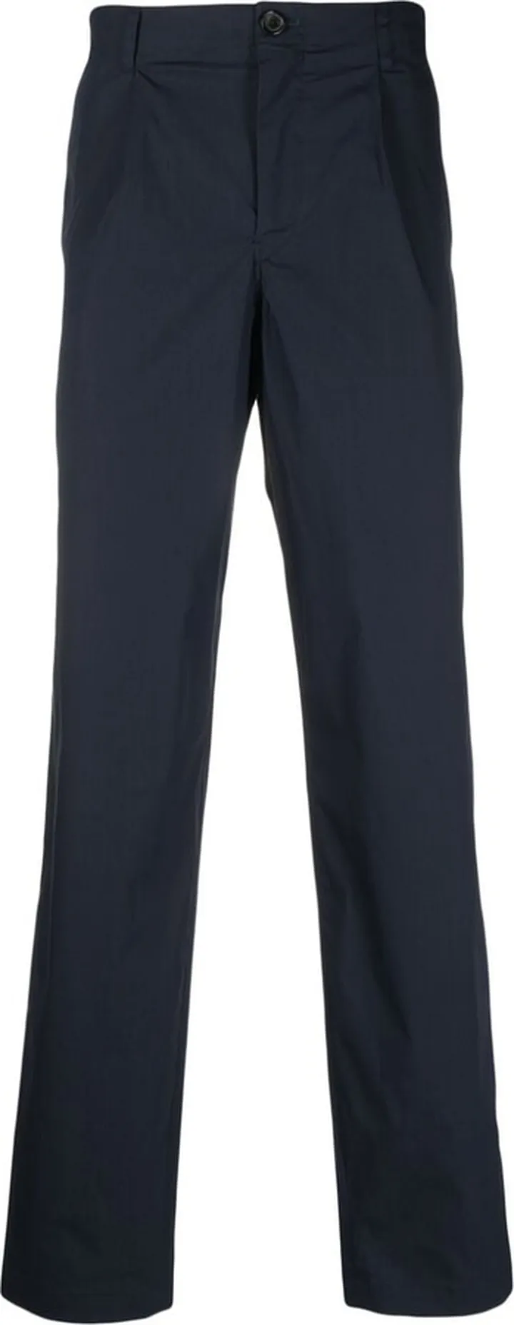 Cotton-Blend Straight-Leg Trousers