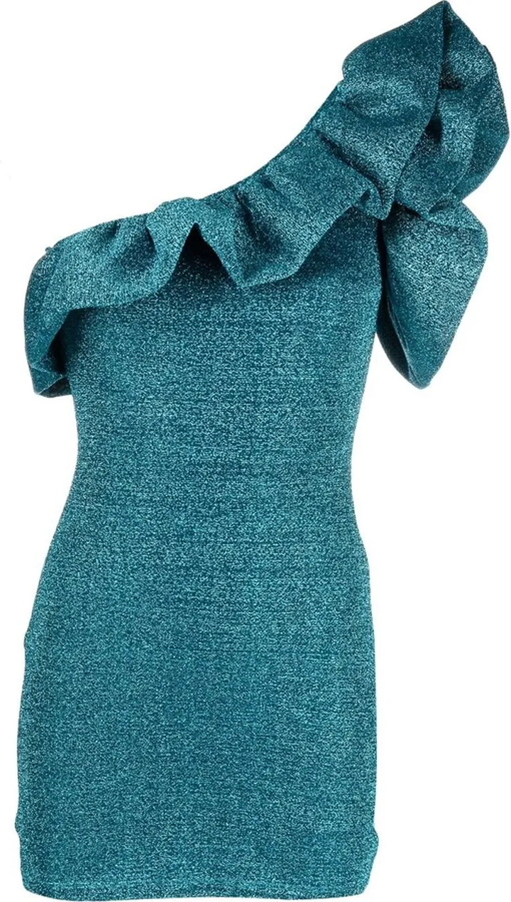 One-Shoulder Ruffled Mini Dress