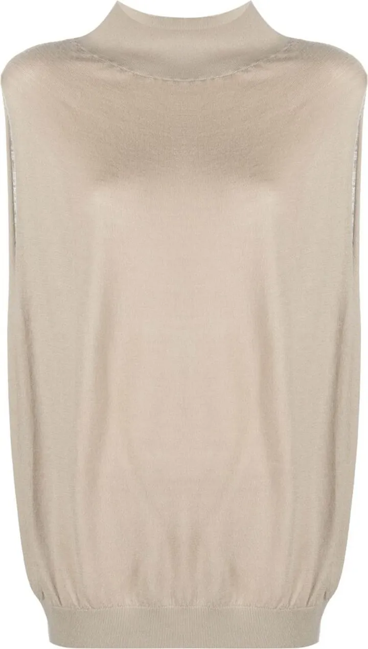 High-Neck Knitted Top