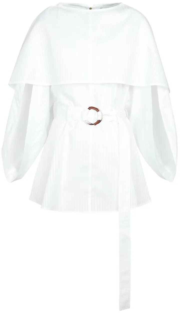 Belted cotton minidress