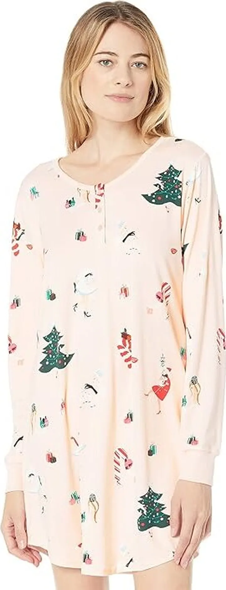 Kate Spade New York Brushed Jersey Henley Sleepshirt (Costume Party) Women's Pajama