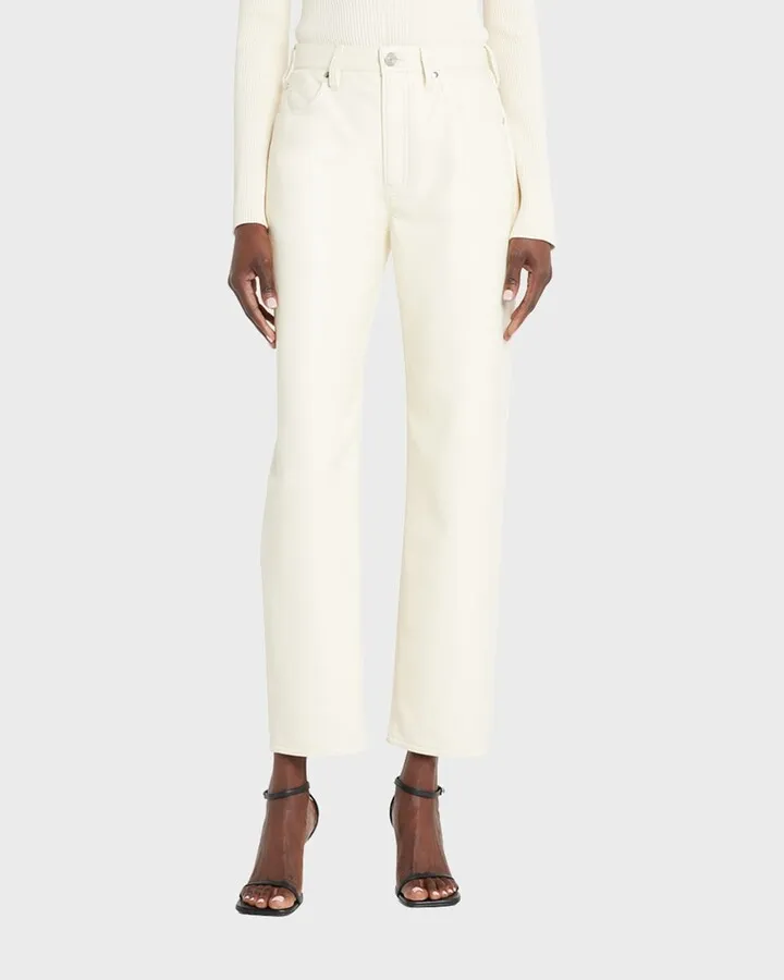 Le High N Tight Straight Leather Ankle Pants
