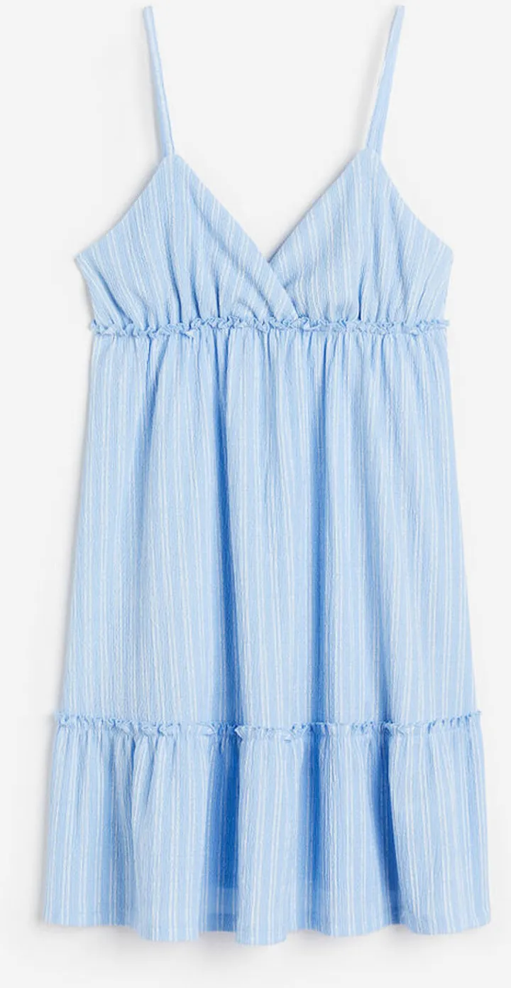 Ruffle-trimmed Crêped Dress