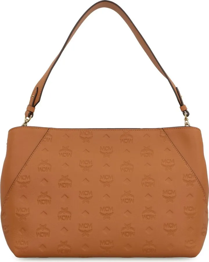MCM Embossed Monogram Hobo Bag