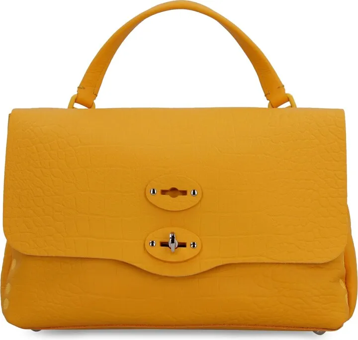 Postina S Croco-print Leather Bag