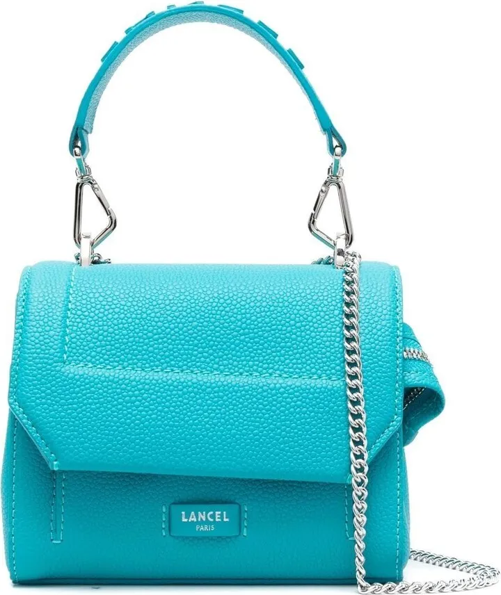 Top-Handle Leather Tote Bag