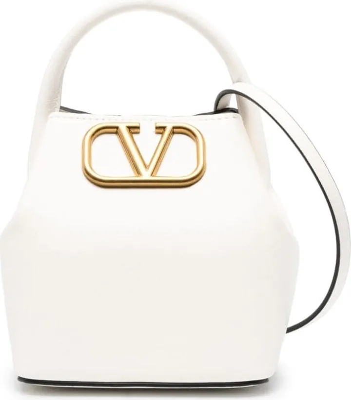 Logo-Plaque Leather Mini Bag