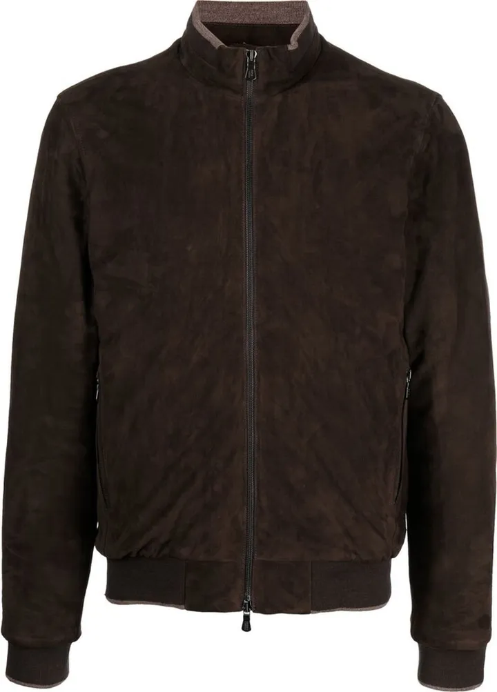 Zipped-Up Fastening Bomber Jacket