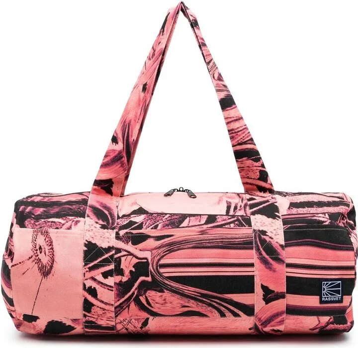 Graphic-Print Cylinder Bag