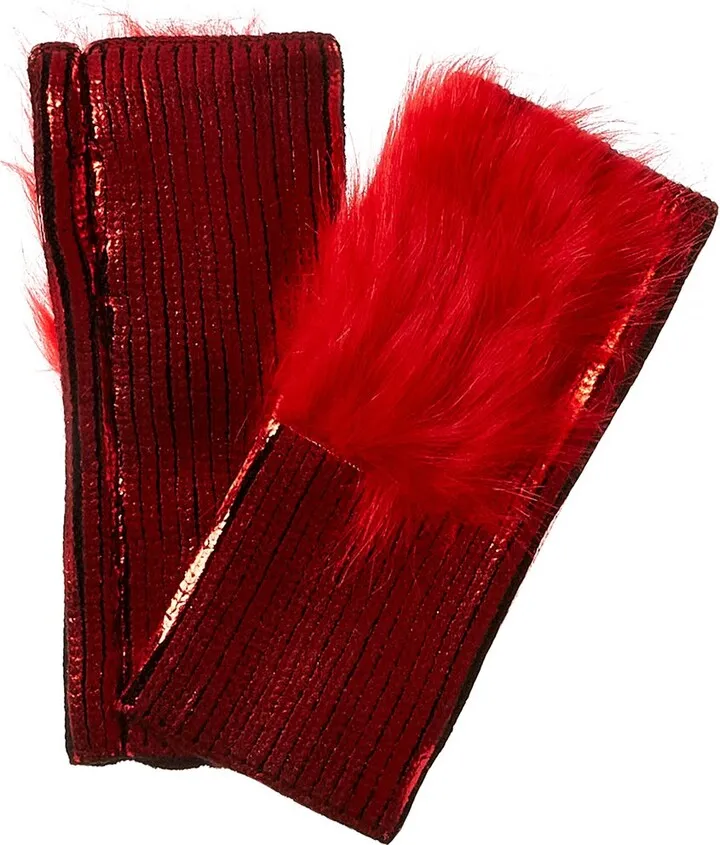 Adrienne Landau Metallic Gloves