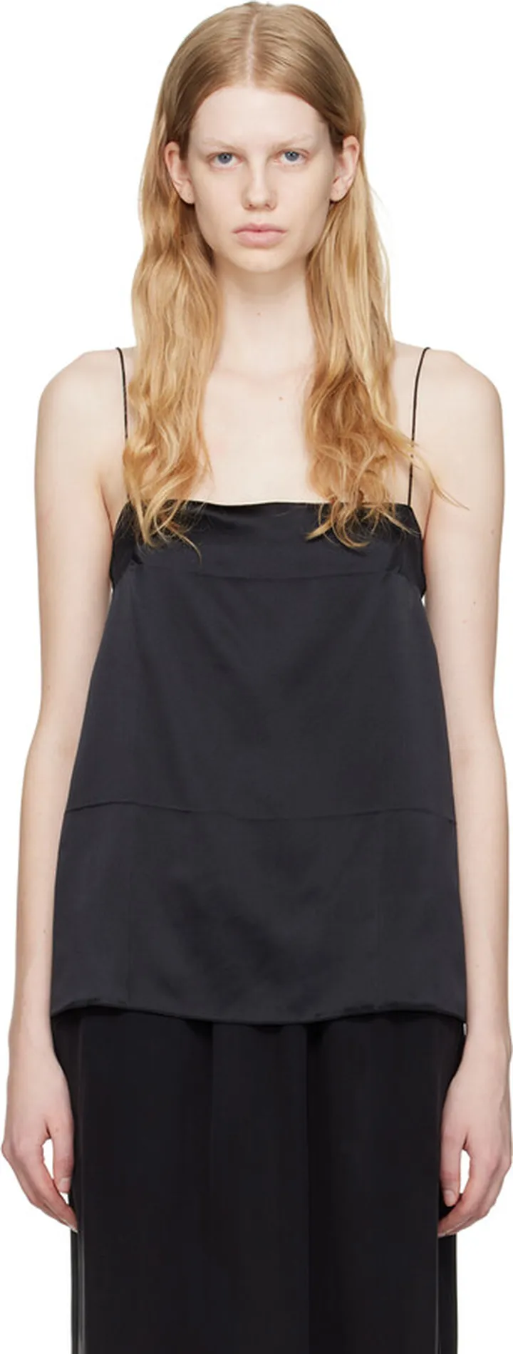 KHAITE Black 'The Saba' Camisole