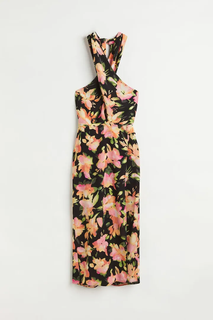 Halterneck Wrap Dress