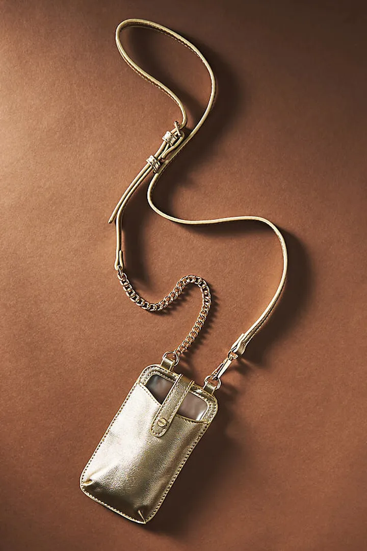 Mali + Lili Gemma Phone Case Crossbody Bag Gold