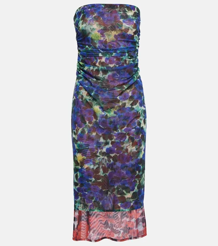 Floral off-shoulder midi dress