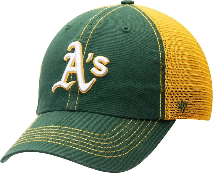 Men's '47 Brand Green Oakland Athletics Trawler Clean Up Trucker Hat