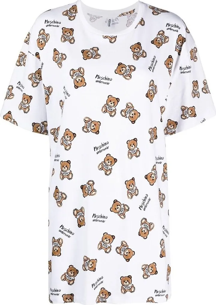 Moschino Teddy Bear Short-Sleeved Crewneck Nightdress