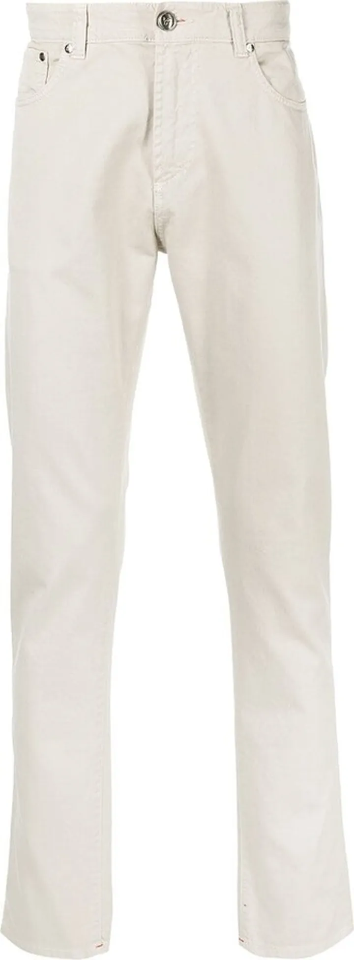 Contrast-Trim Straight Trousers