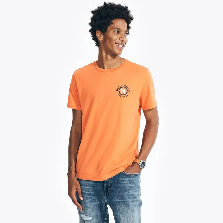 Sustainably Crafted Nautica Jeans Co. Flag Graphic T-Shirt
