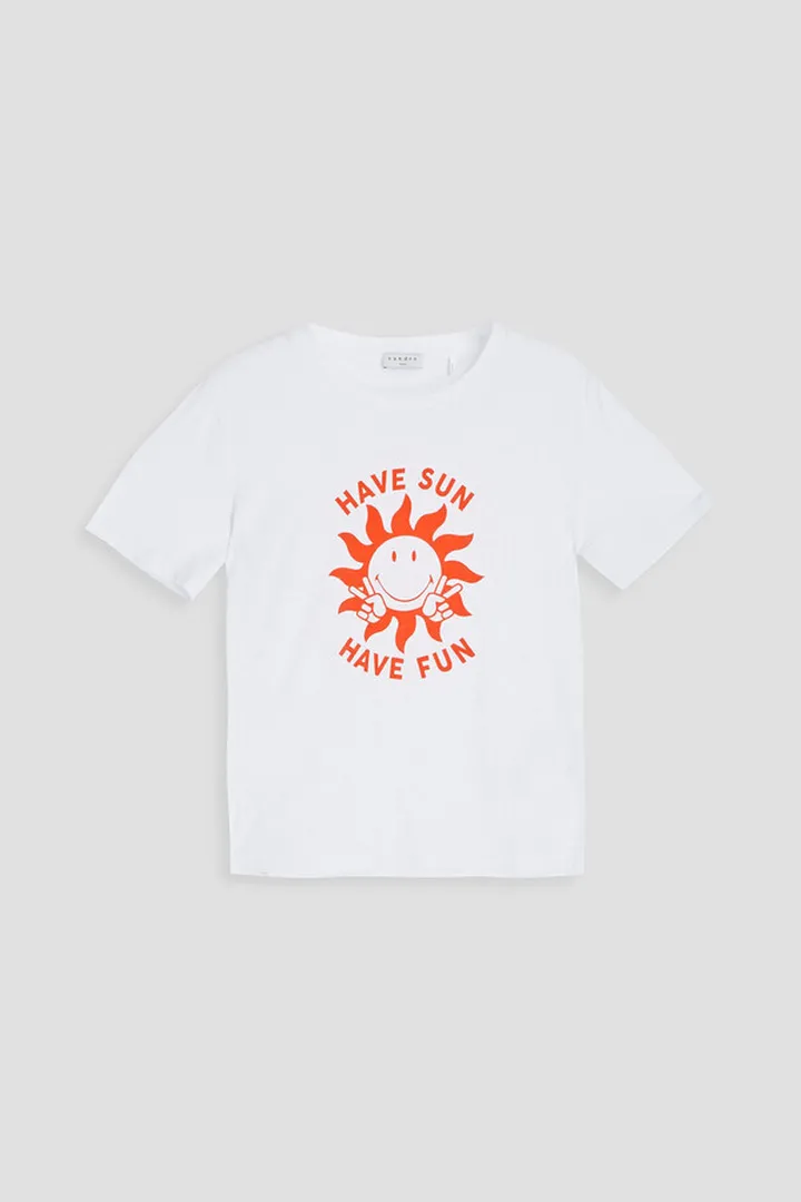 Lucie printed cotton-jersey T-shirt