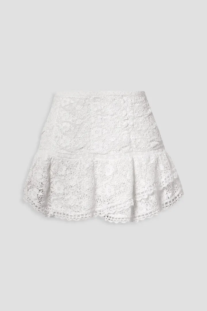 Moe crocheted cotton mini skirt