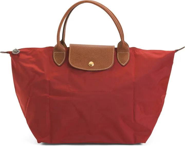 Nylon Le Pliage Original Tote With Leather Trim