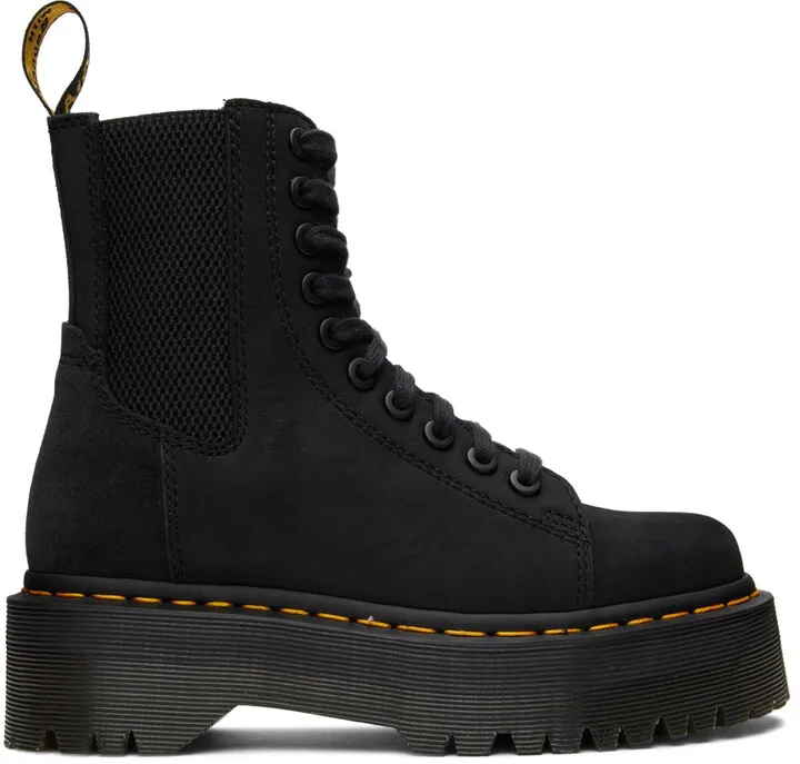 Dr. Martens Black Suede Jadon Boots