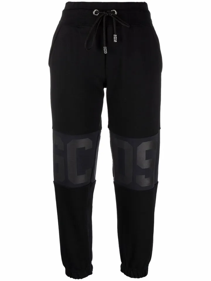Cropped Cotton Track Pants
