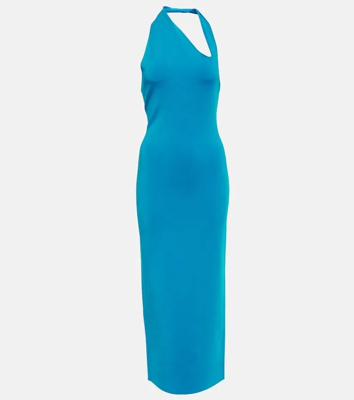 Artemis cutout halterneck midi dress