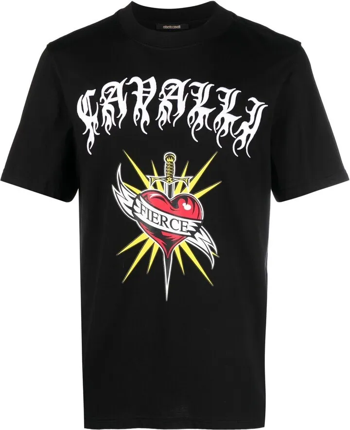 Fierce print short-sleeve T-shirt