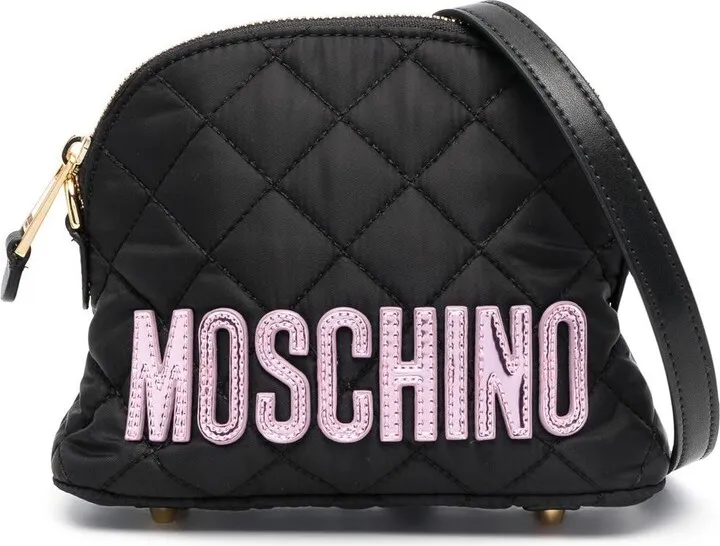 Quilted Logo-Patch Shoulder Bag