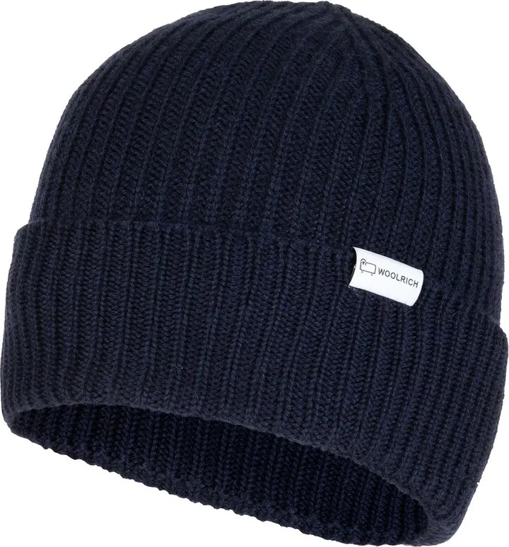 Woolrich Logo Detailed Ribbed Beanie