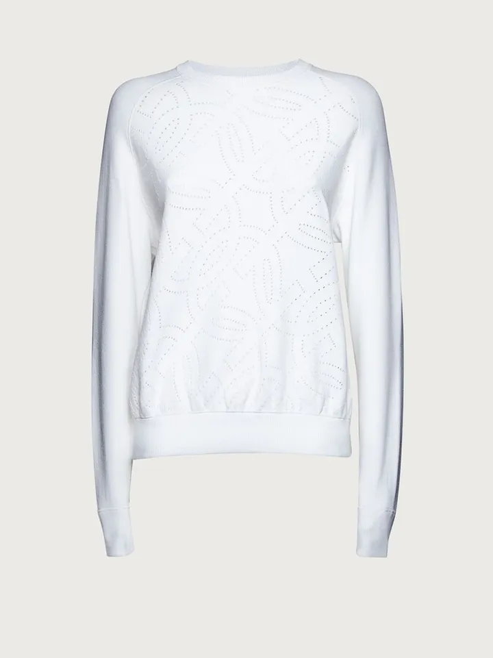 Ferragamo Women Perforated top White