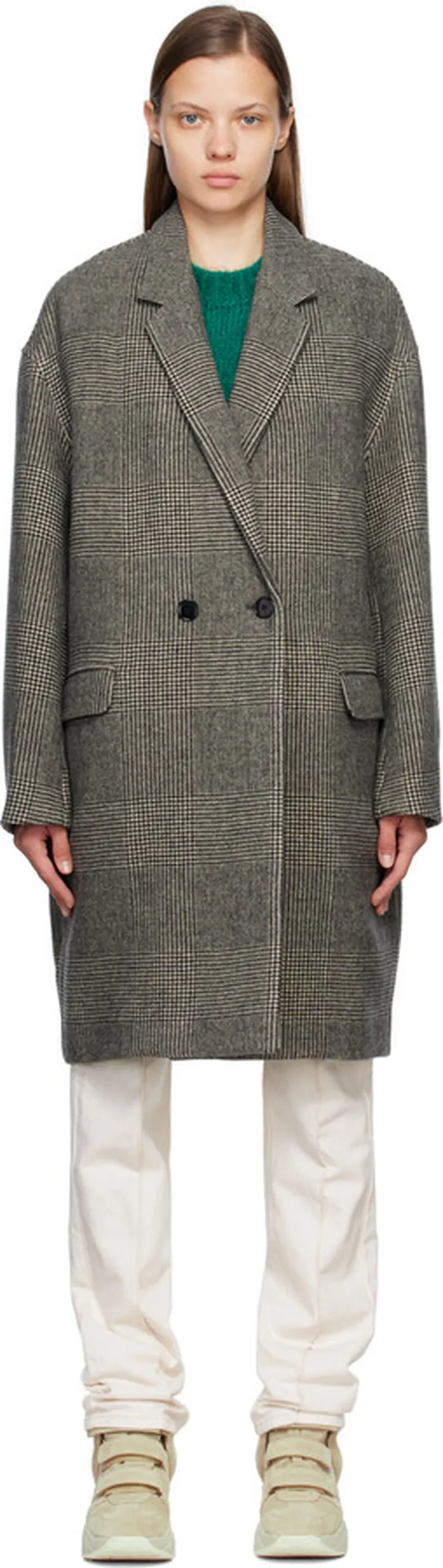 Isabel Marant Black & White Effegozi Coat