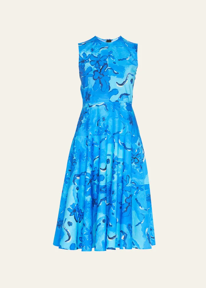 Floral Patterned Midi Dress