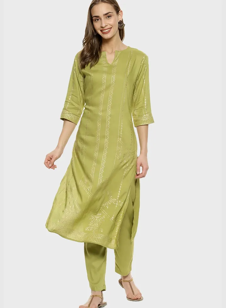 Printed Kurti and Pant Set