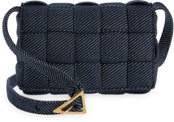 Cassette Intrecciato Denim Crossbody Bag
