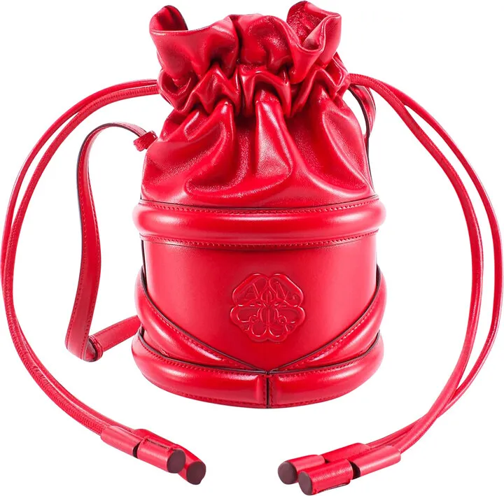 The Soft Curve leather shoulder bag with logo print