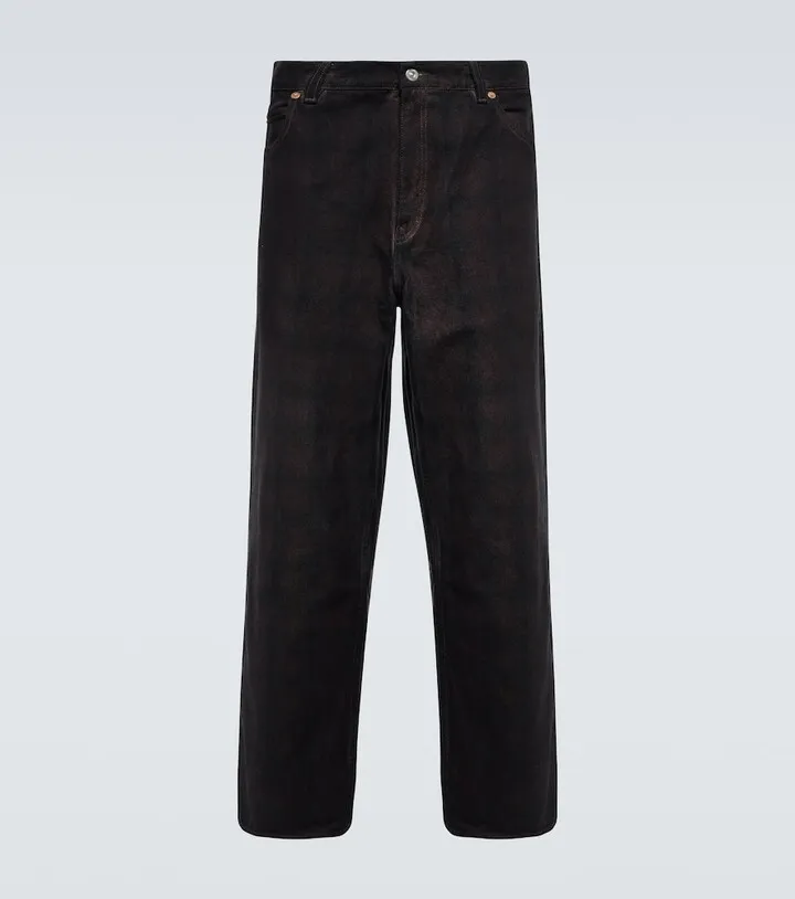 Vast Cut checked wide-leg jeans