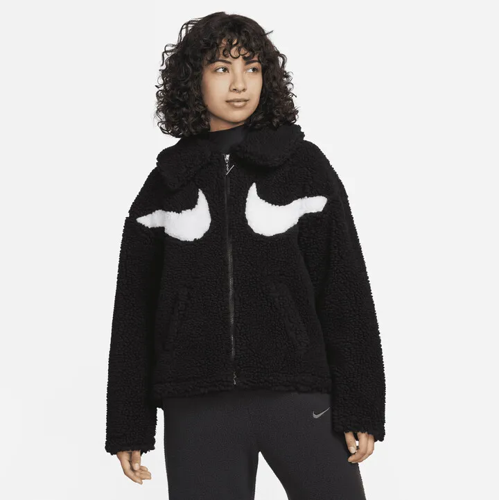 Women's Nike Sportswear Swoosh Full-Zip Jacket in Black