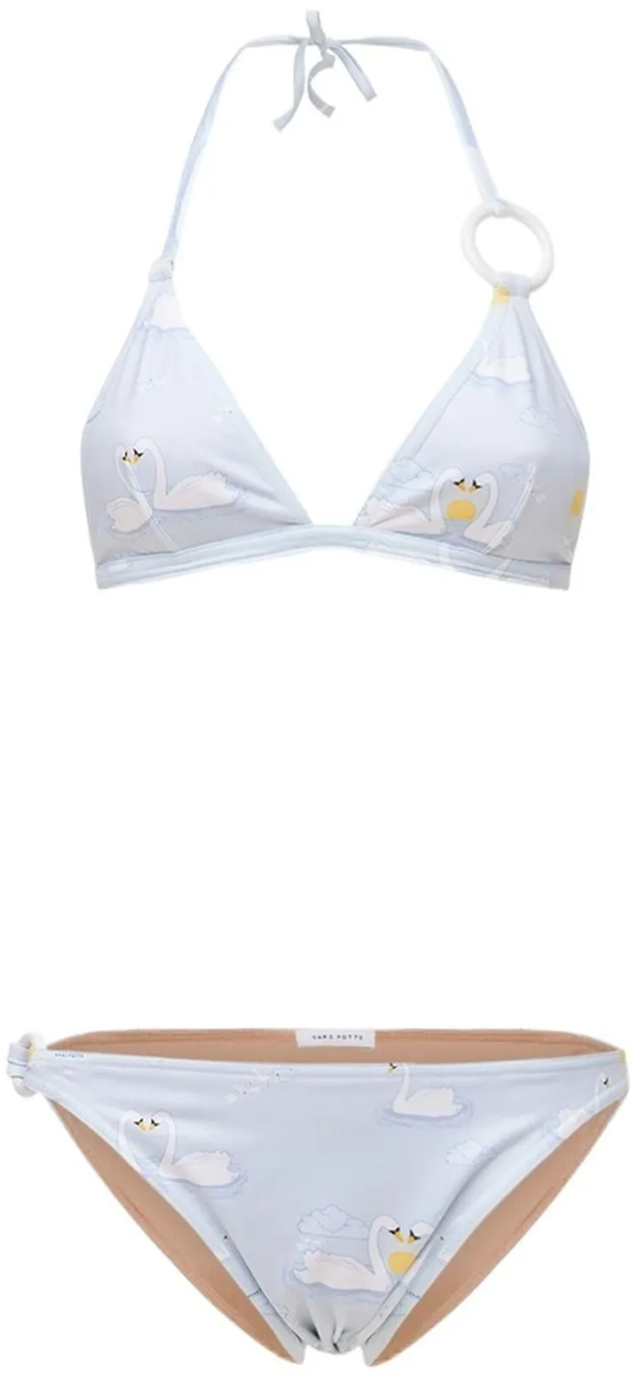 Marine printed triangle bikini set