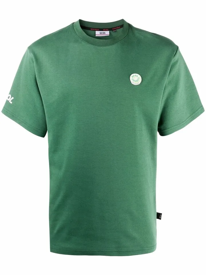 logo-patch cotton T-shirt