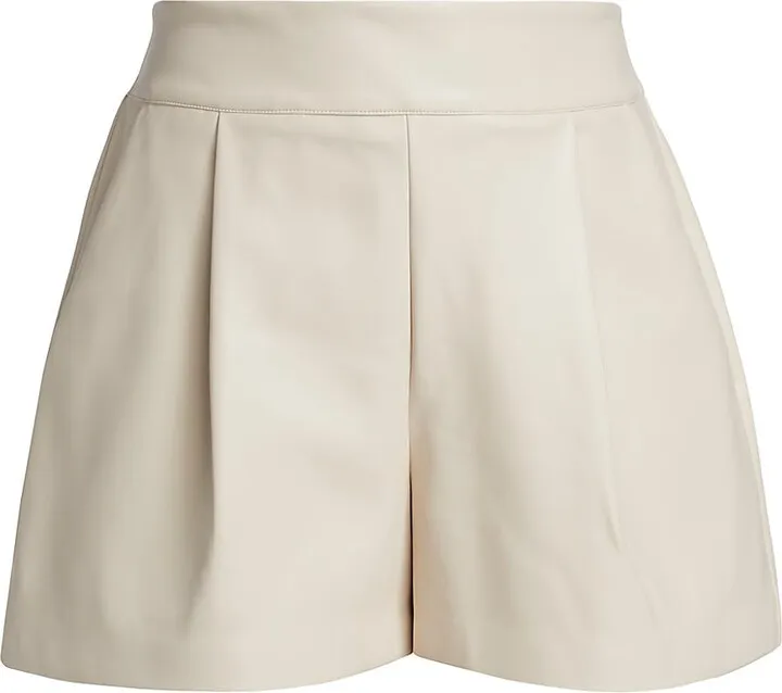 Faux Leather Pleated Short