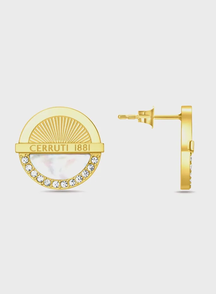 Stone Stud Earrings