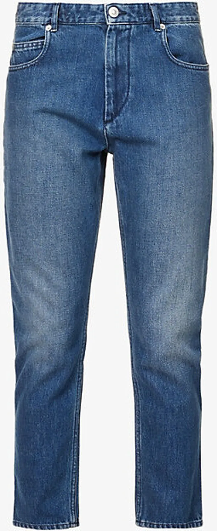 Womens Blue Nea Mid-rise Tapered-leg Jeans