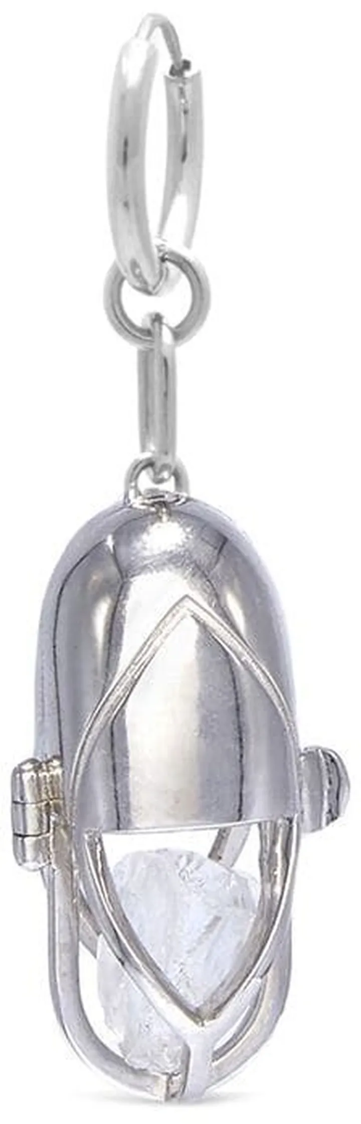 Crystal Capsule Hoop Earring