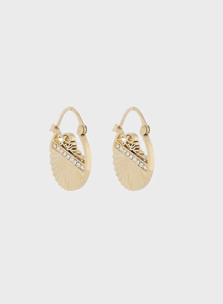 Stainless Steel Earrings With Crystals