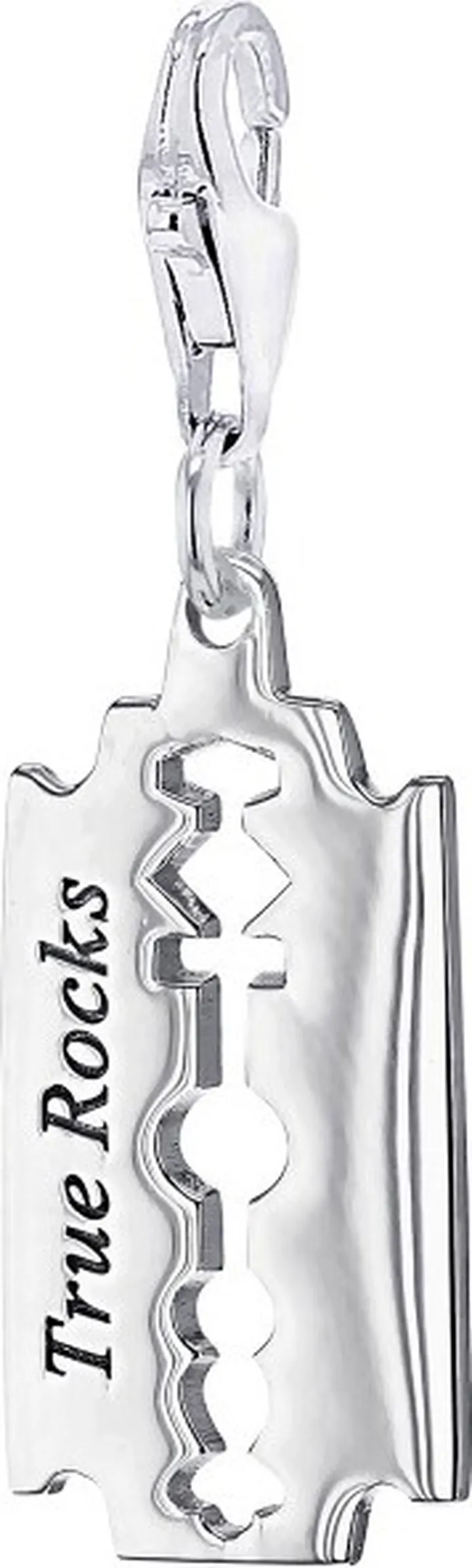 True Rocks - Sterling Silver Mini Razor Blade Charm