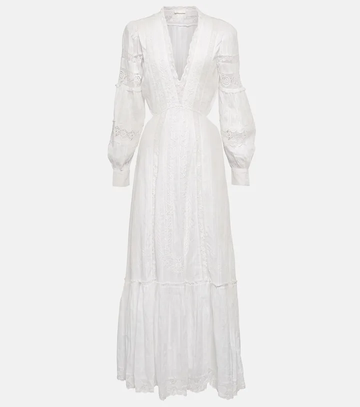Aneesha embroidered cotton maxi dress