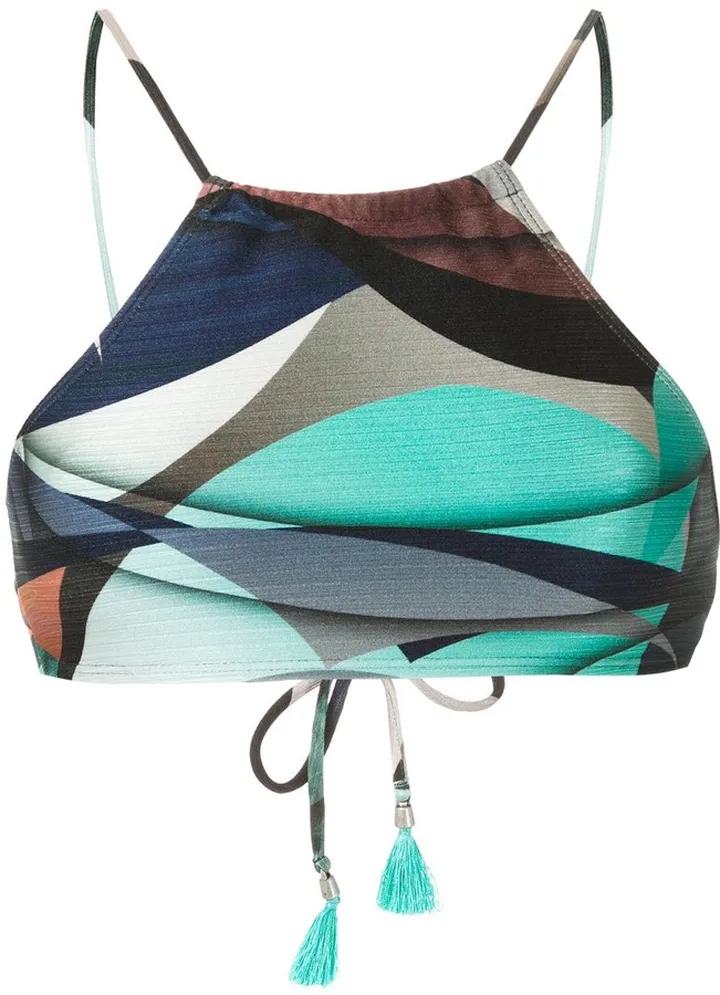 Ilana printed bikini top