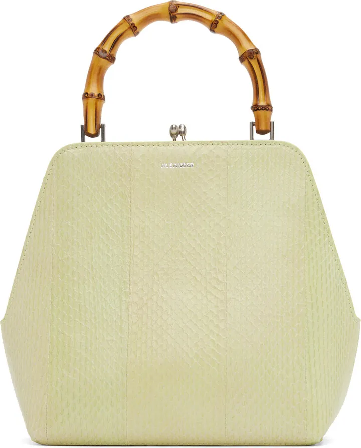 Jil Sander Green Small Goji Bag